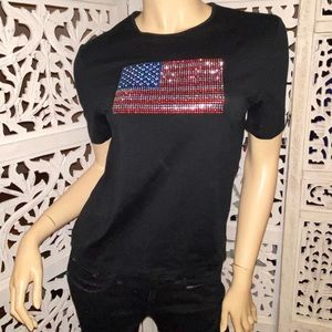 St.John Sport American Flag t-shirt sz P or Small